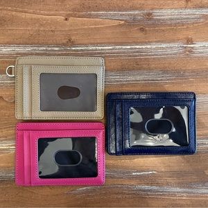 Lot of 3 RFID Credit Card ID holder wallets - a different color for every purse!